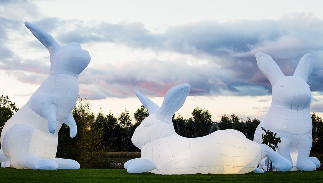 Giant Glowing Bunnies are Hopping to Brookfield Place