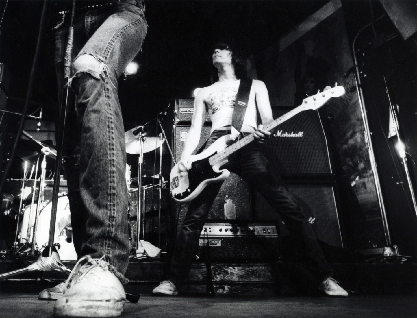 The Ramones at CBGB by punk rock photographer David Godlis
