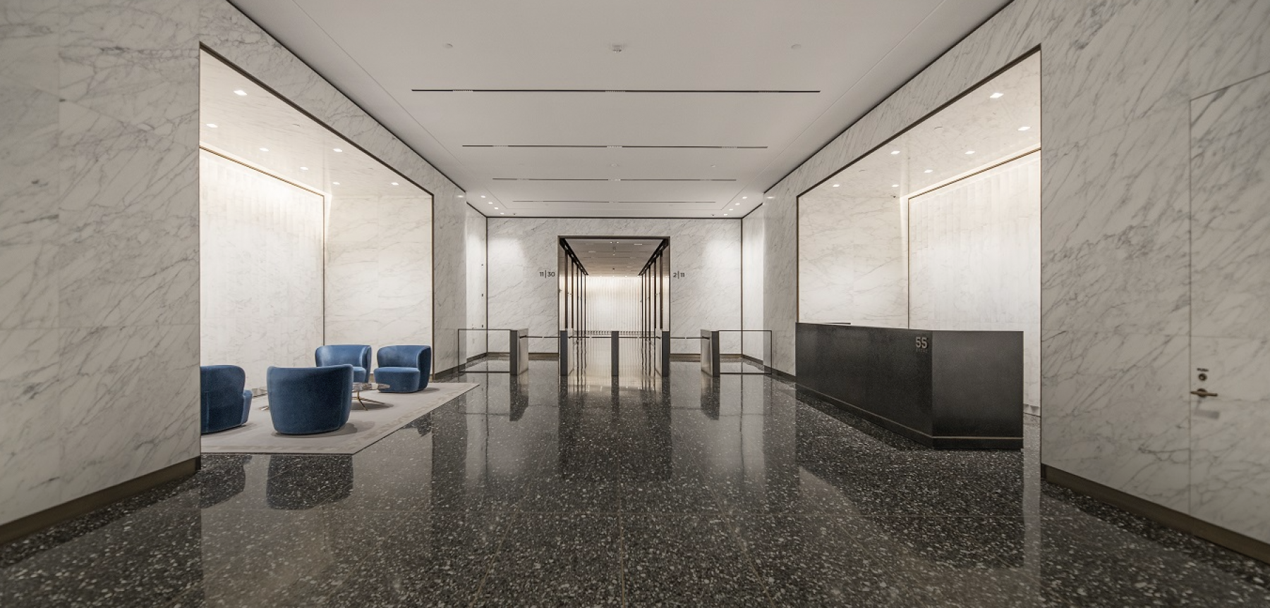 Visit the Gorgeously Redesigned Lobby at 55 Broad Street