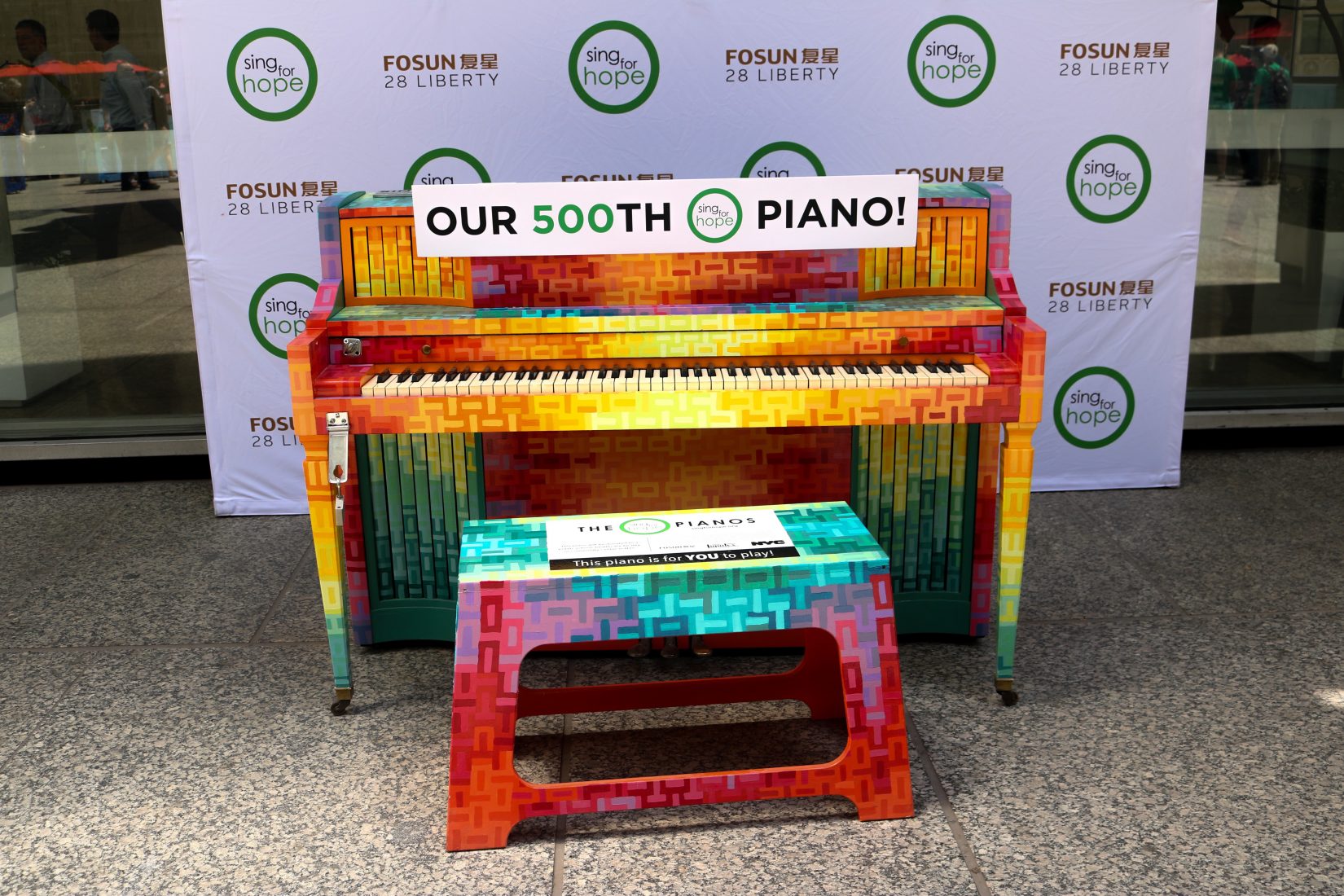 Sing for Hope Unveils 500th Piano