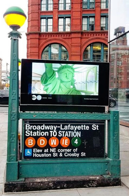 Bowie Tribute Appears At Broadway-Lafayette Station On The Anniversary of His Passing