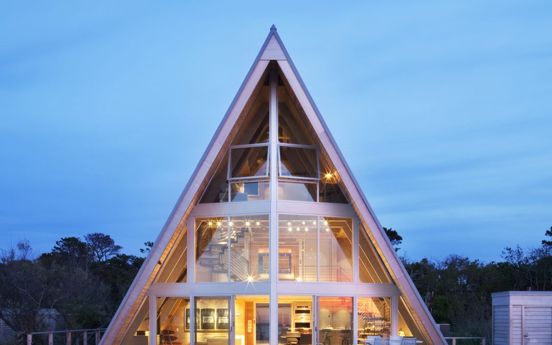 The Bay is Framed by this Modern A-frame