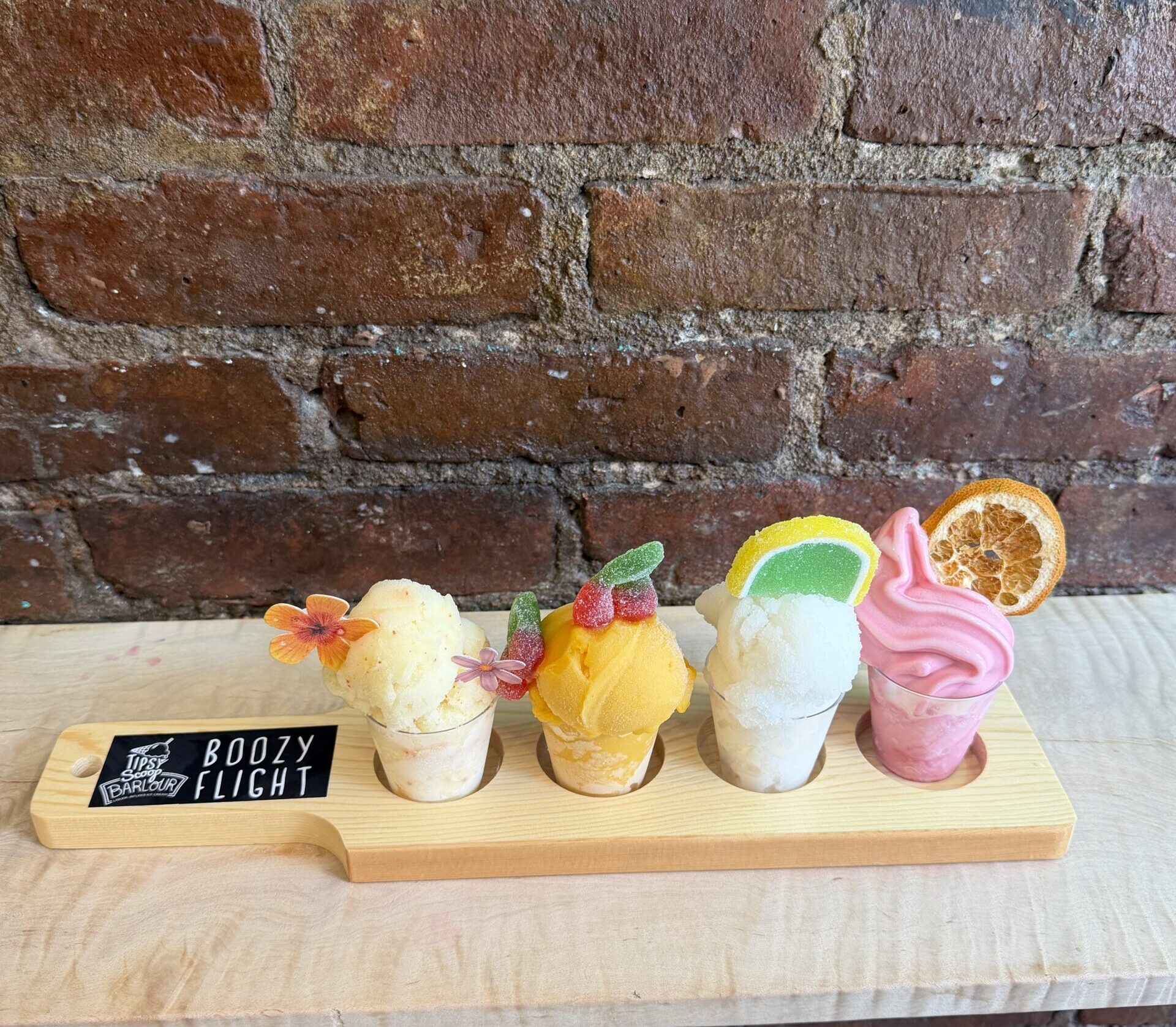 Four Tipsy Scoop Flavors on Boozy Flight